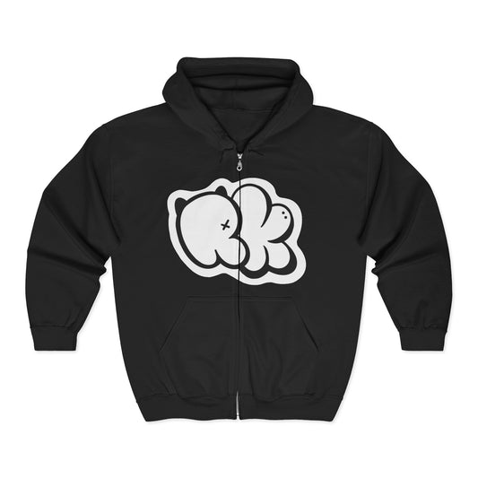RK LOGO Unisex Full Zip Hooded Sweatshirt