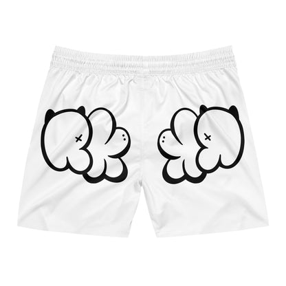 RK Rubber Kitty LOGO Mid-Length Swim Shorts