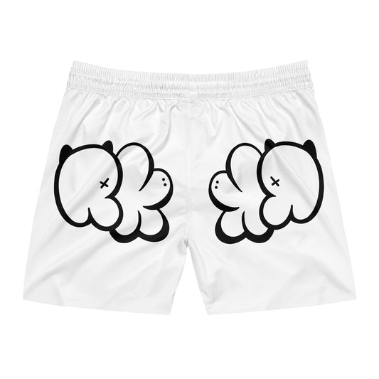 RK Rubber Kitty LOGO Mid-Length Swim Shorts