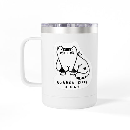 RUBBER KITTY Coffee Mug Tumbler, 15oz