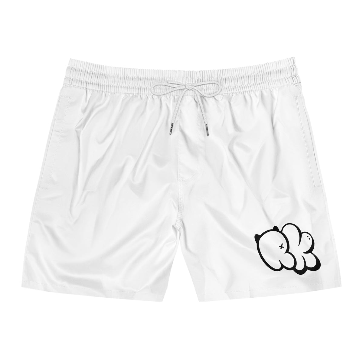 RK Rubber Kitty LOGO Mid-Length Swim Shorts