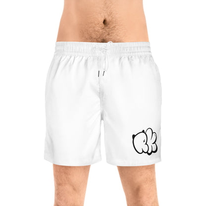 RK Rubber Kitty LOGO Mid-Length Swim Shorts